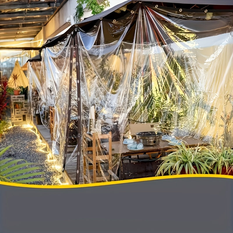 Clear Waterproof Tarp – Heavy-Duty Outdoor Protection from Rain While Maintaining a Clear View