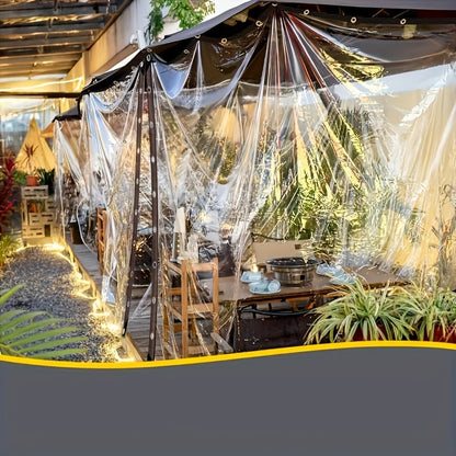 Clear Waterproof Tarp – Heavy-Duty Outdoor Protection from Rain While Maintaining a Clear View