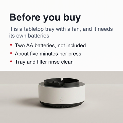 Odor Air Purifier Ashtray - Smoke Removal & Anion Purification Ashtray