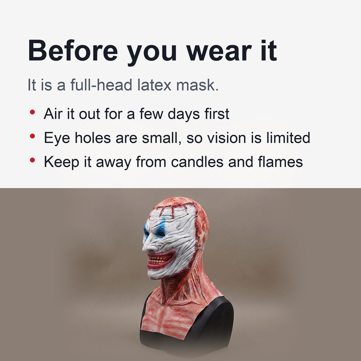 Halloween Double Layer Mask - Scary Masks for Adult Costume Party