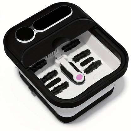 Collapsible Foot Spa with Heat, Bubbles & Massage — Folds Flat to Store, for Deep Relaxation and Soothing At-Home Soaks