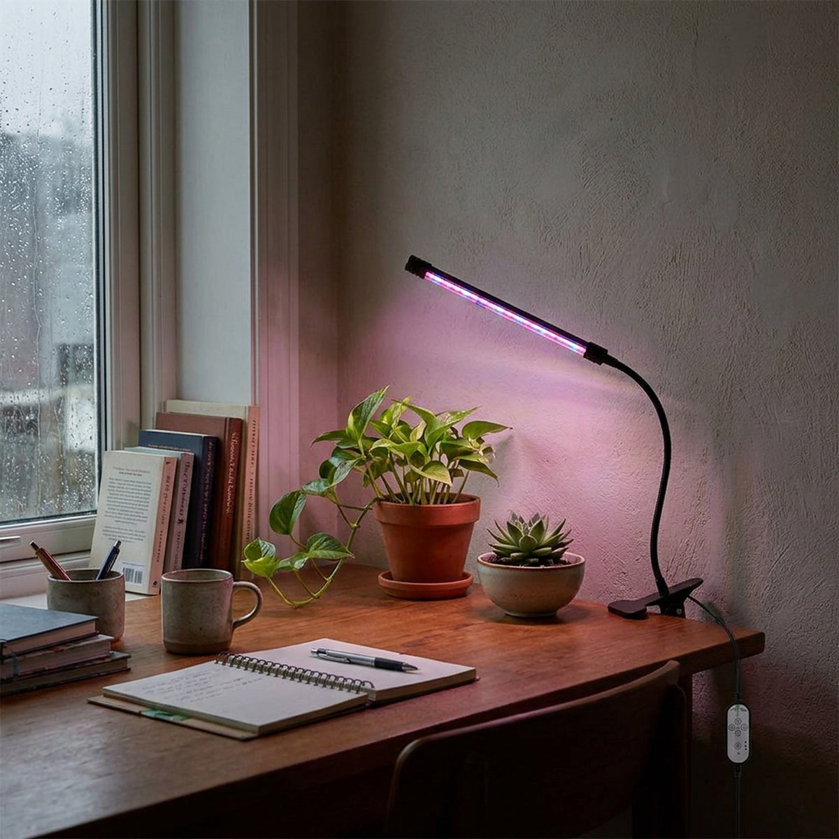 Full Spectrum LED Grow Light – USB Indoor Plant Growth Lamp with Timer and Dimmable Settings for Potted Flowers