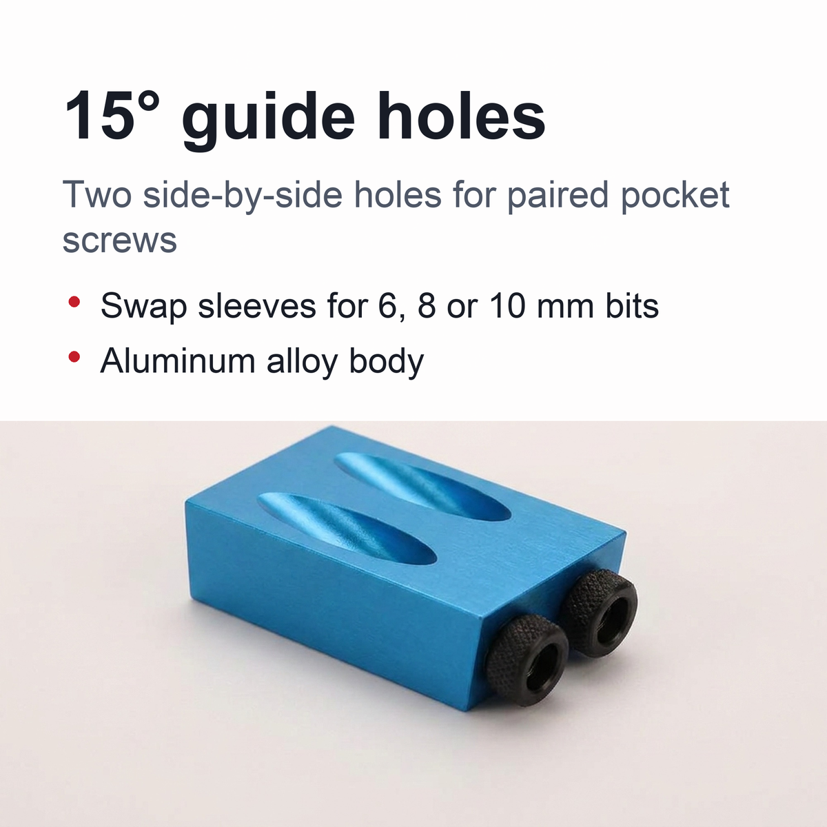 Woodworking Angle Drill Guide Tool Puncher Positioner - Increase Your Woodworking Efficiency with 15-Degree Pocket Hole Jig