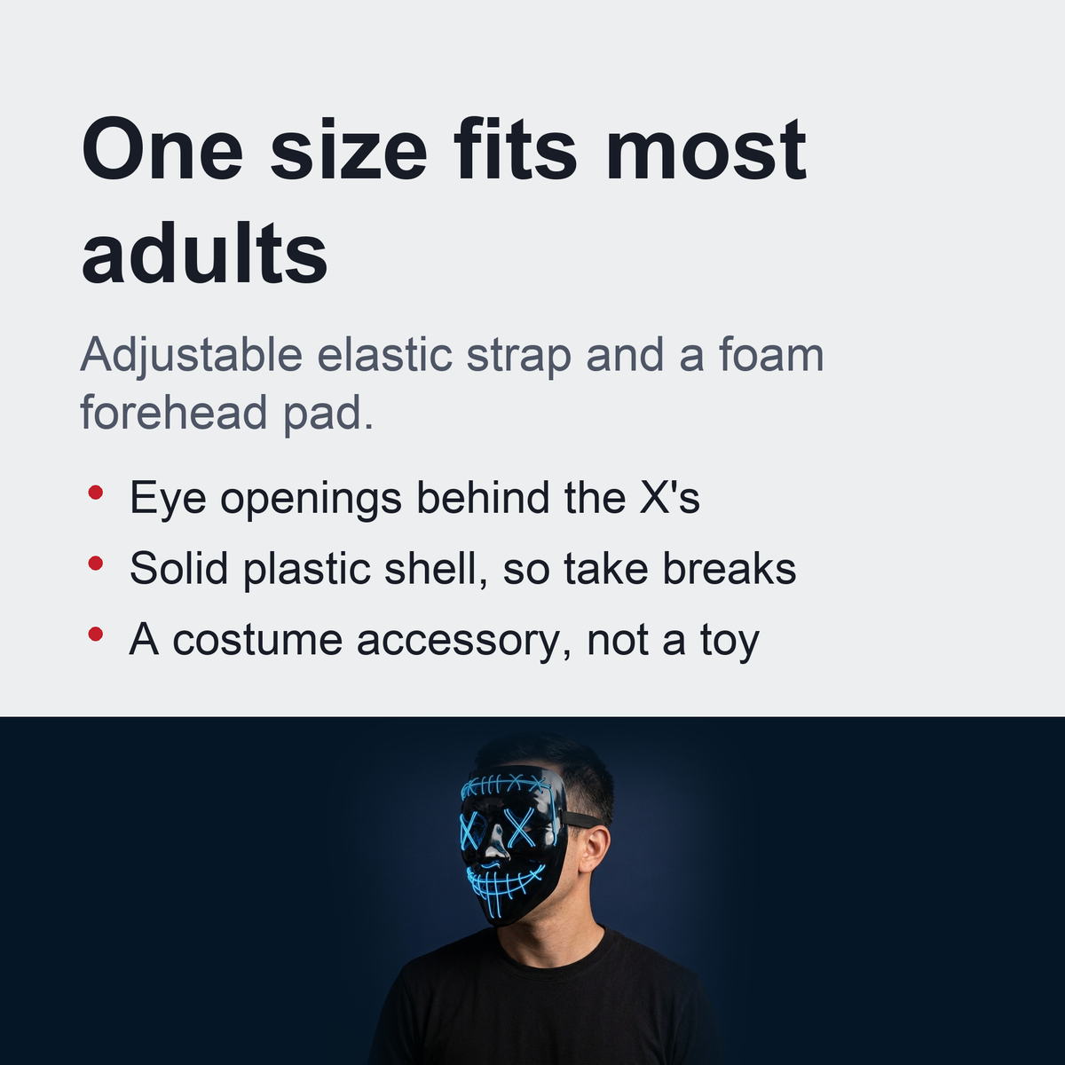 LED Halloween Mask - Light Up Mask for Festival & Cosplay