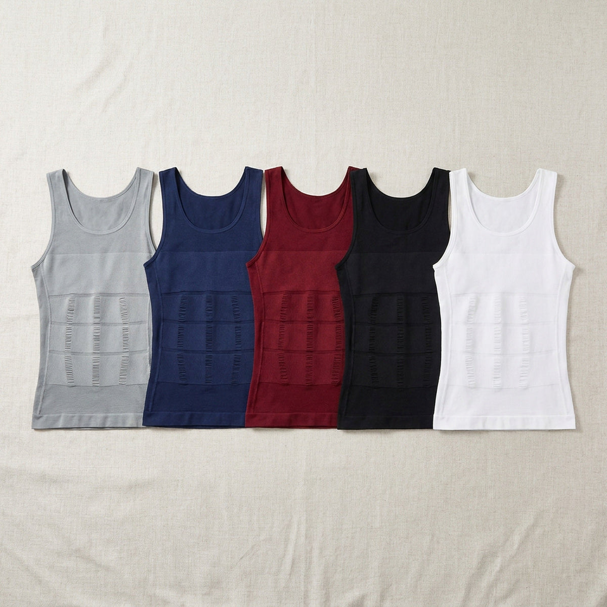Men’s Compression Body Shaper Tank Top – Slimming Vest with Firm Control for Fitness, Posture Support, and Everyday Wear