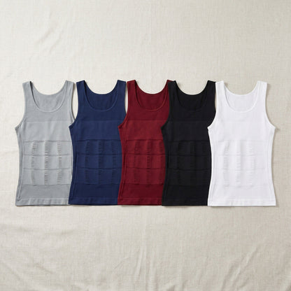 Men’s Compression Body Shaper Tank Top – Slimming Vest with Firm Control for Fitness, Posture Support, and Everyday Wear