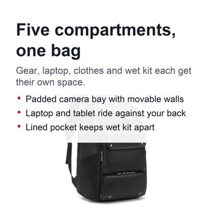 Large Capacity Camera Backpack With Laptop Compartment - Men Travel Professional Camera Backpack With Tripod Bracket