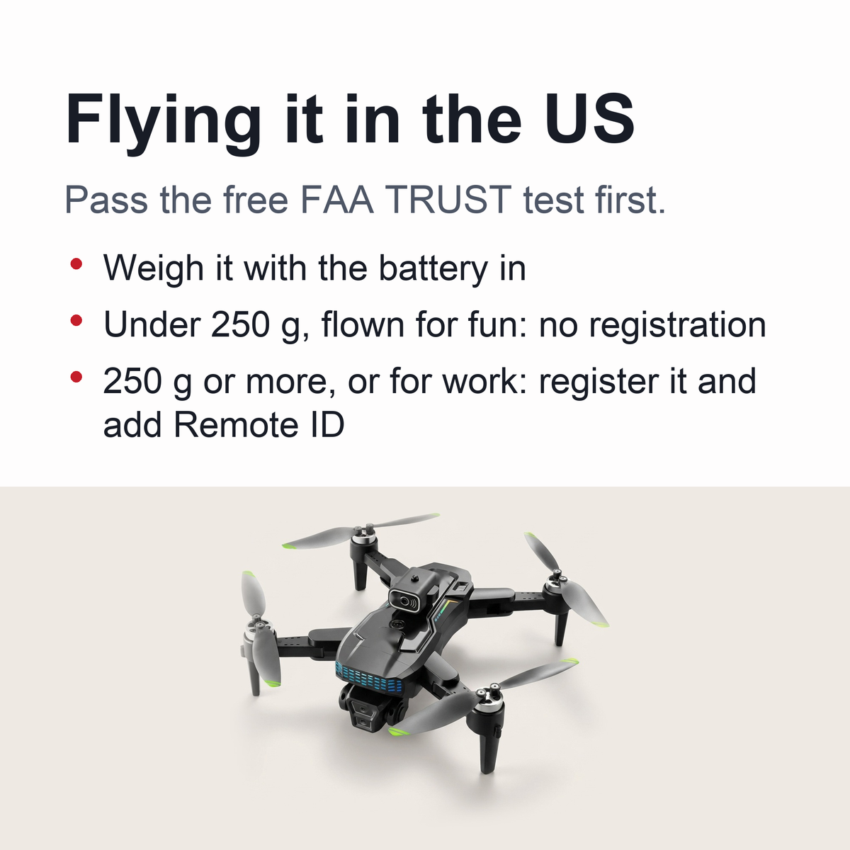 GPS Drone with Camera – Foldable Long-Range Quadcopter with Follow-Me and Gesture Control
