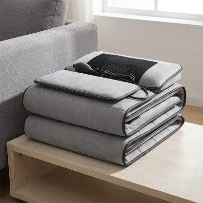 Full Body Shiatsu Massage Mat -  Adjustable Heating Pad for Sitting Sleeping Lying Electric Mattress Pad