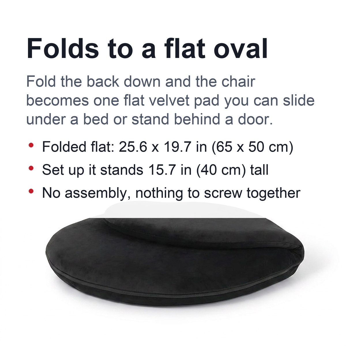 Adjustable Black Lazy Sofa Chair – Foldable Floor Seat with Back & Lumbar Support for Meditation, Yoga, Gaming & Reading