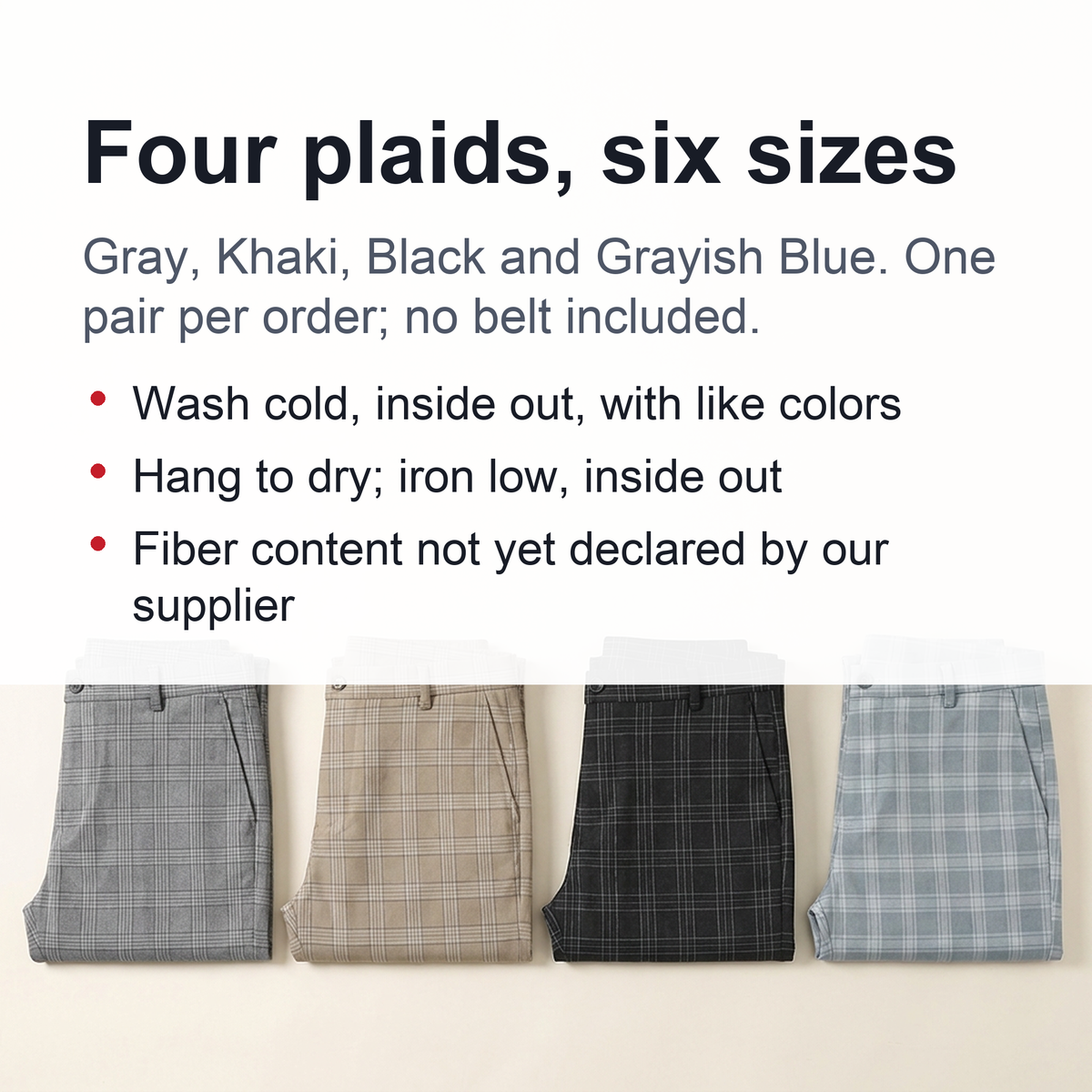 Men's Slim-Fit Plaid Trousers - Tapered Ankle-Length Check Pants