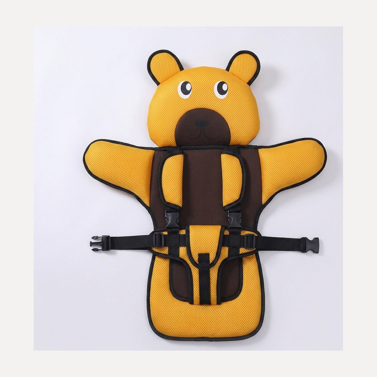 Bear-Shaped Padded Seat Liner with Support Harness - for Strollers, High Chairs & Dining Chairs