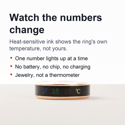 Temperature Mood Ring – Stainless Steel Color Changing Ring for Men & Women