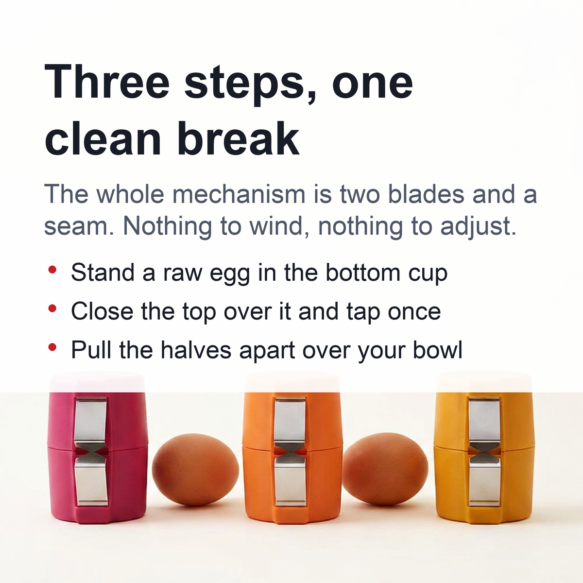 Egg Tool Set – 3-Piece , Shell Opener, Cracker, and Separator for Efficient Cooking