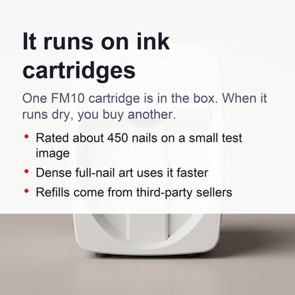 Smart Nail Printer – 3D Portable WiFi DIY Nail Art Machine, 2400DPI High-Resolution Design for Home or Professional Nail Salon Use
