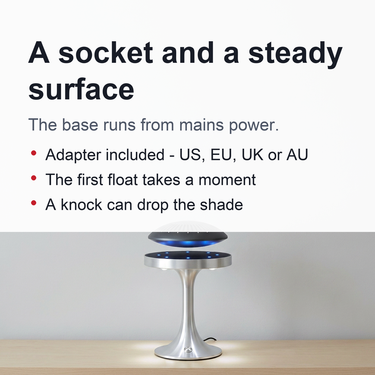 Magnetic Levitation UFO Light - Magnetic LED Lighting Bluetooth's Stereo Charging Floating Levitating Lamp