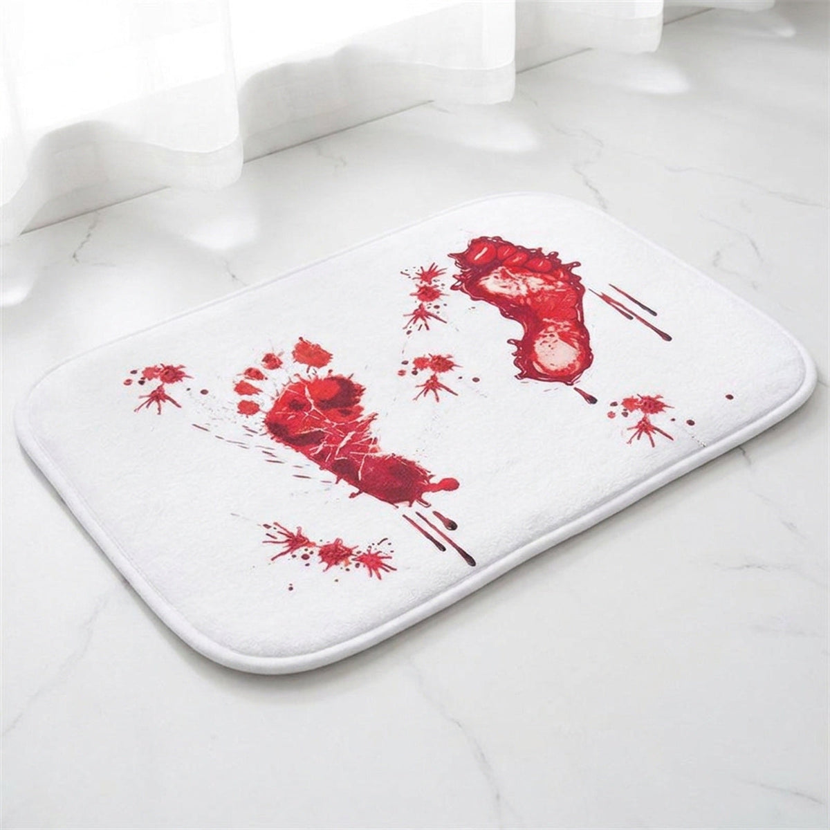 Bloody Footprint Bath Mat - Halloween Shower Doormat