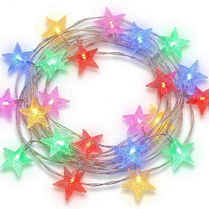 Star LED String Lights - Indoor Fairy Garland for Bedrooms, Weddings, Parties & Christmas