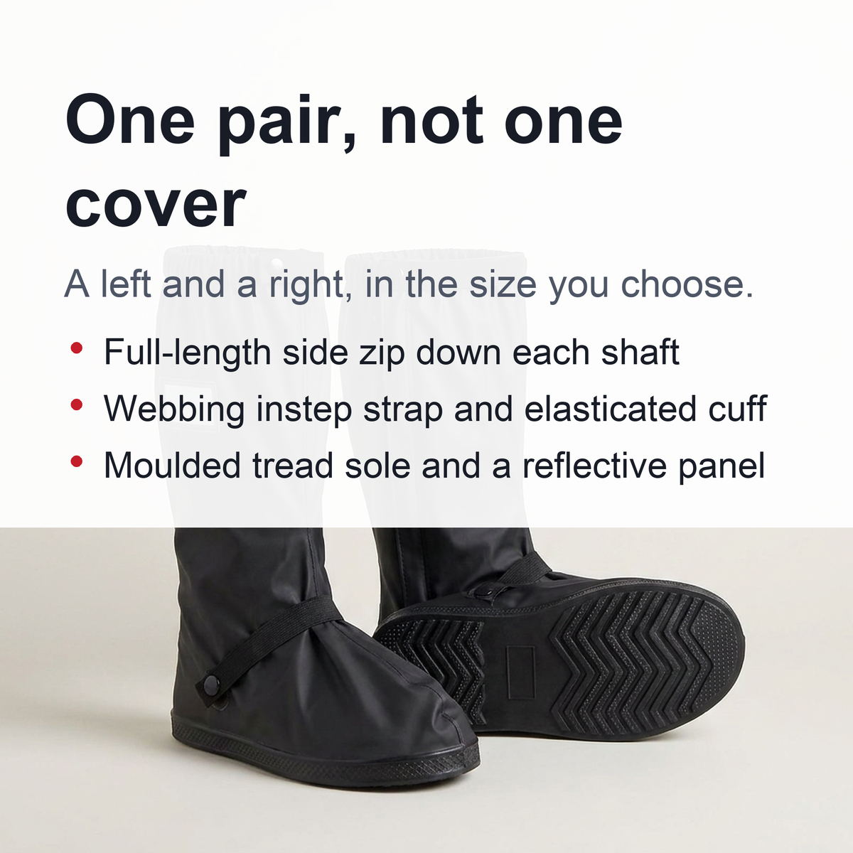 Waterproof Boot Covers - Waterproof Rain Boot Shoe Cover with Reflector