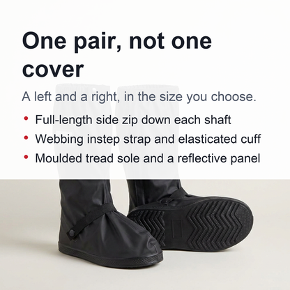 Waterproof Boot Covers - Waterproof Rain Boot Shoe Cover with Reflector