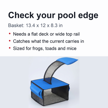 Animal Swimming Escape Ramp – Frog Rescue Ramp with Filter Catcher for Cleaning Leaves, Protecting Wildlife, and Pool Maintenance