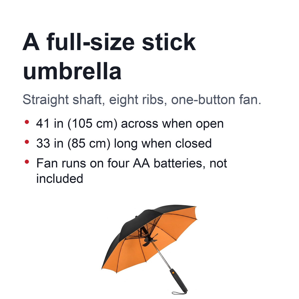 Misting Fan Umbrella – Full-Size Shade with a Built-In Fan and Hand-Pump Mist