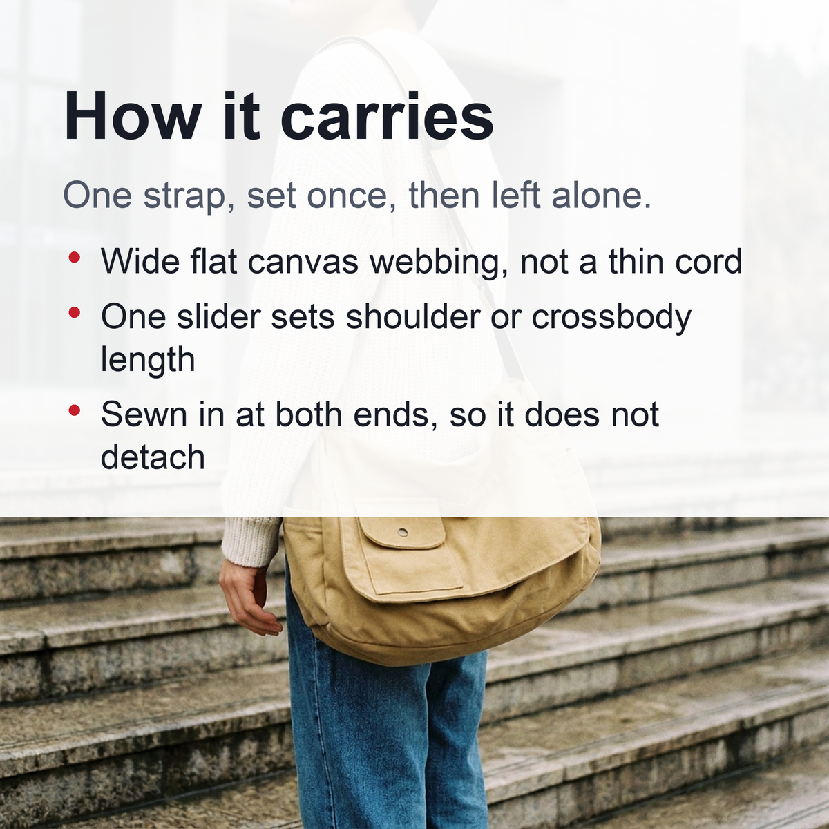Casual Canvas Messenger Bag – Versatile Large-Capacity Flip Shoulder Book Bag for Students, Adjustable Unisex Crossbody Bag for School & Daily Use