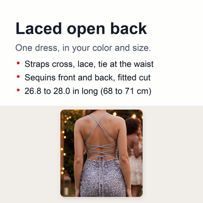 Sequin Backless Mini Dress – Sexy Bodycon Birthday & Club Party Dress for Women’s Night Out