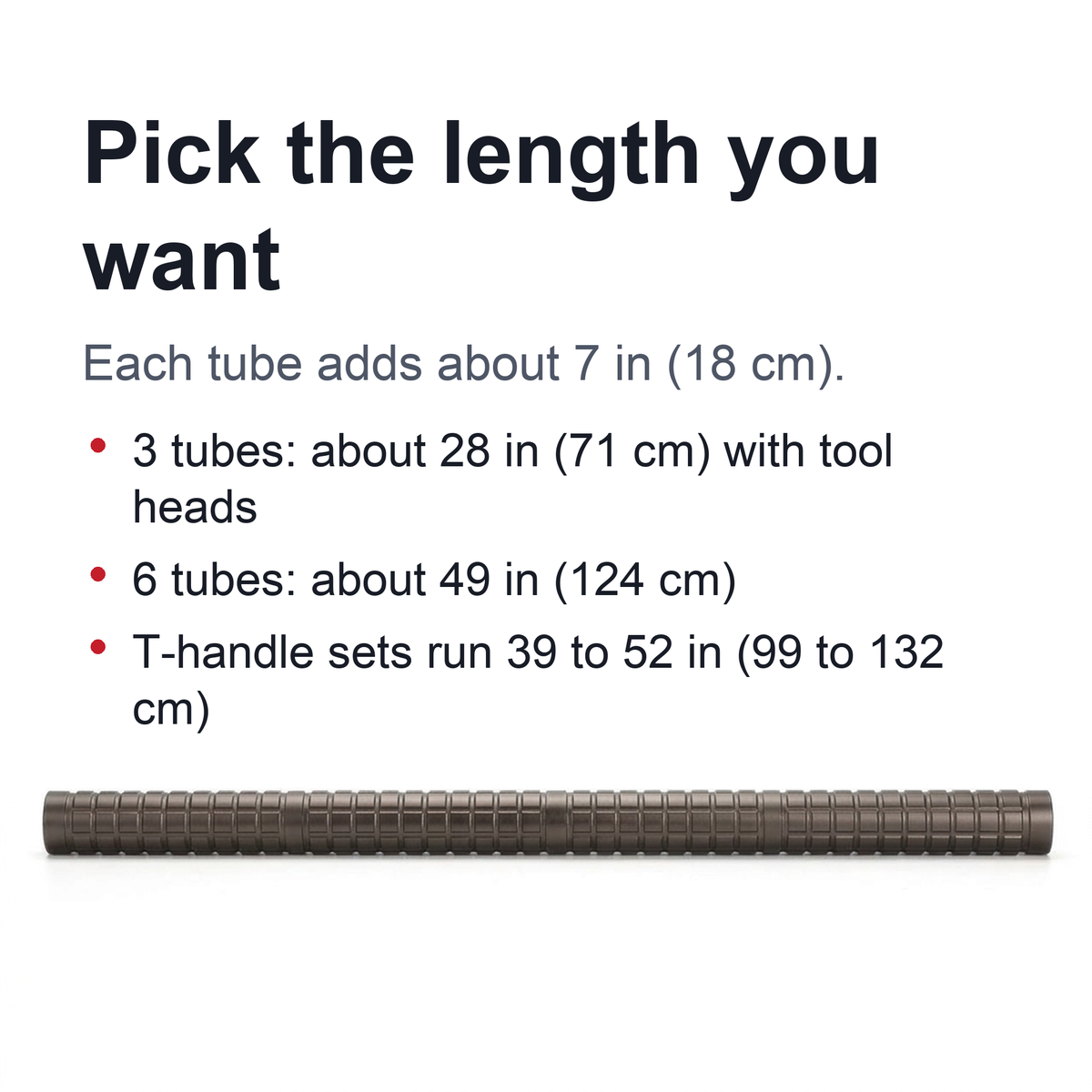 Screw-Together Trekking Staff with Camp Tool Heads – 3 to 6 Aluminum Tubes