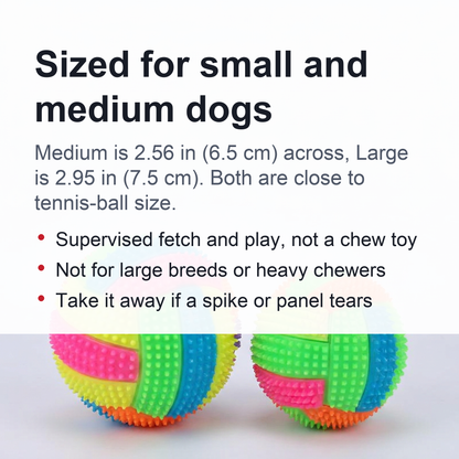 Glow-in-the-Dark Squeaky Dog Ball Toy – Light-Up Playtime for Pets, Easy to Clean!