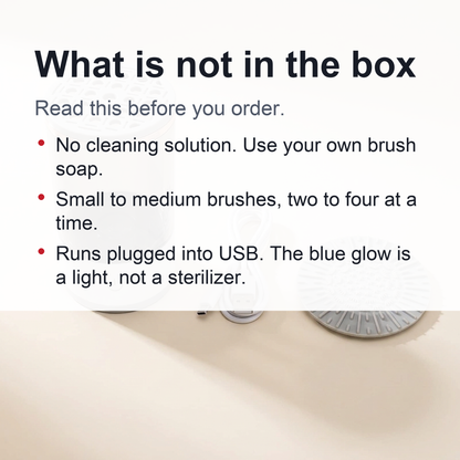 Electric Makeup Brush Cleaner Cup with Silicone Holder Lid and Cleaning Mat, USB Powered