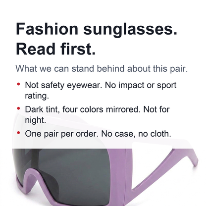 Oversized Punk Shield Sunglasses – Bold Luxury Steampunk Goggles for Women & Men with UV400 Protection, Big Frame 2025 Trendy Style