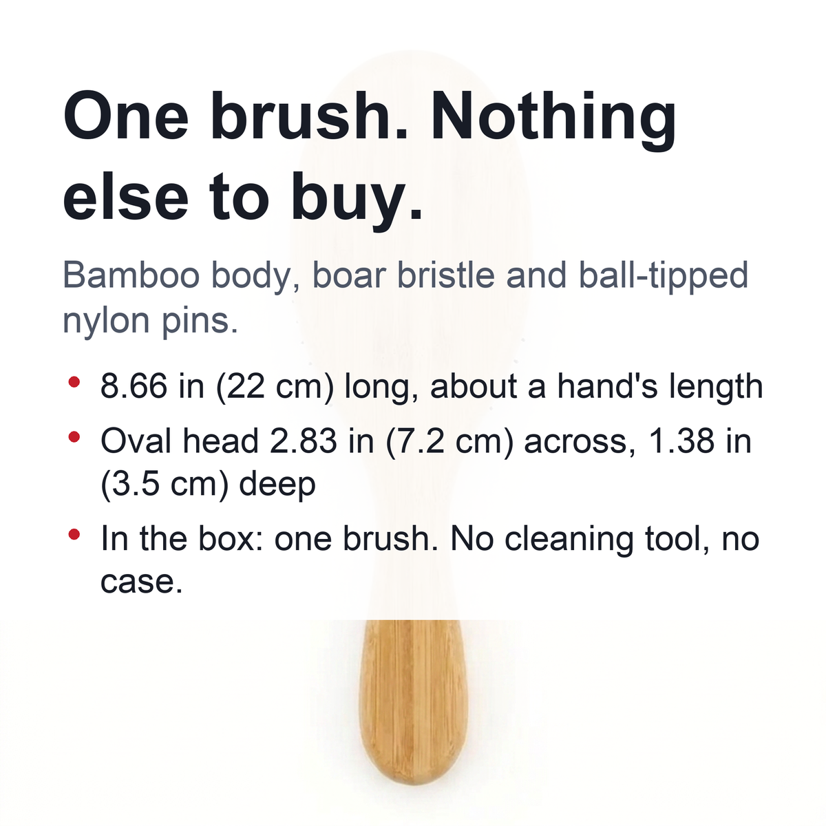 Natural Boar Bristle Hair Brush – Bamboo Handle Anti-Static Detangling Comb for Silky Smooth Hair and Scalp Massage