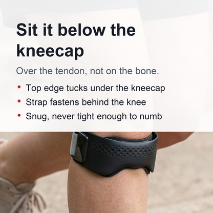 Silicone Knee Support Strap – Adjustable Patellar Tendon Brace for Running, Tennis, Jumpers Knee and Sports Pain Relief