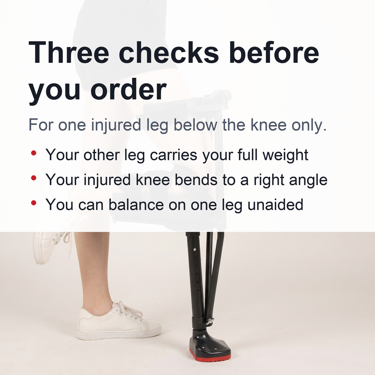 Hands-Free Crutch for Leg & Knee Support
