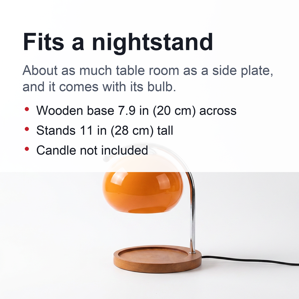Retro Glass Dimmable Candle Warmer Lamp - Warm & Aromatic Ambiance