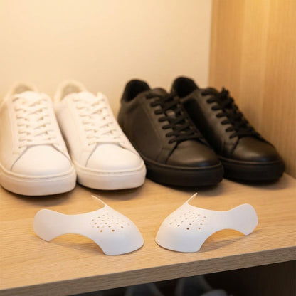 Universal Anti-Crease Sneaker Shields - 1 Pair (Left + Right) Toe Box Crease Protectors