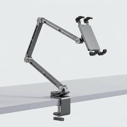 Adjustable Rotating Tablet Stand Holder - Portable Monitor Tablet Holder, Pad and Phone Clip Mount