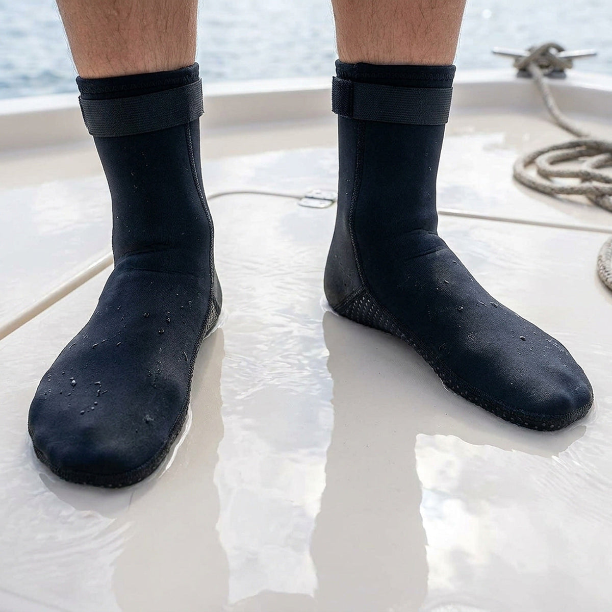 Diving Socks -  Non-slip Adult Warm Patchwork Elasticity Wetsuit Shoes 3mm Neoprene