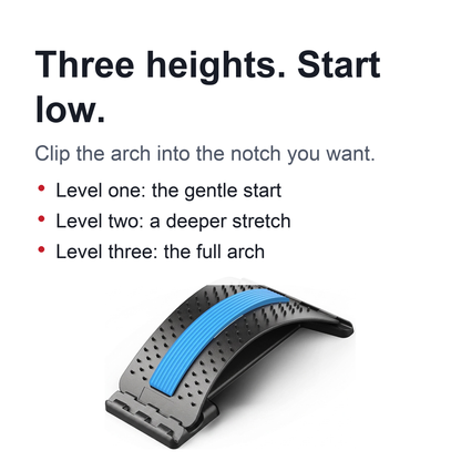 Orthopedic Lower Back Stretcher - Multi-Level Back Cracker, Upper & Lower Back Pain Relief Device for Herniated Disc, Sciatica, Scoliosis