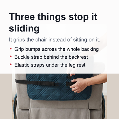 Waterproof Non-Slip Recliner Cover – One-Piece Chair Protector with Side Pockets