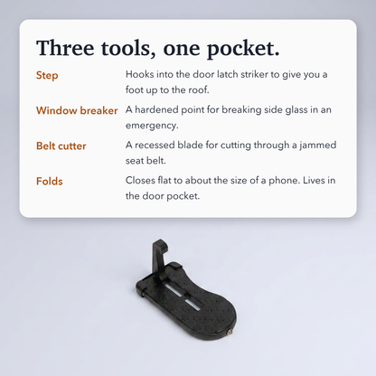 Foldable Car Door Step Pedal -  Multifunction Universal Latch Hook