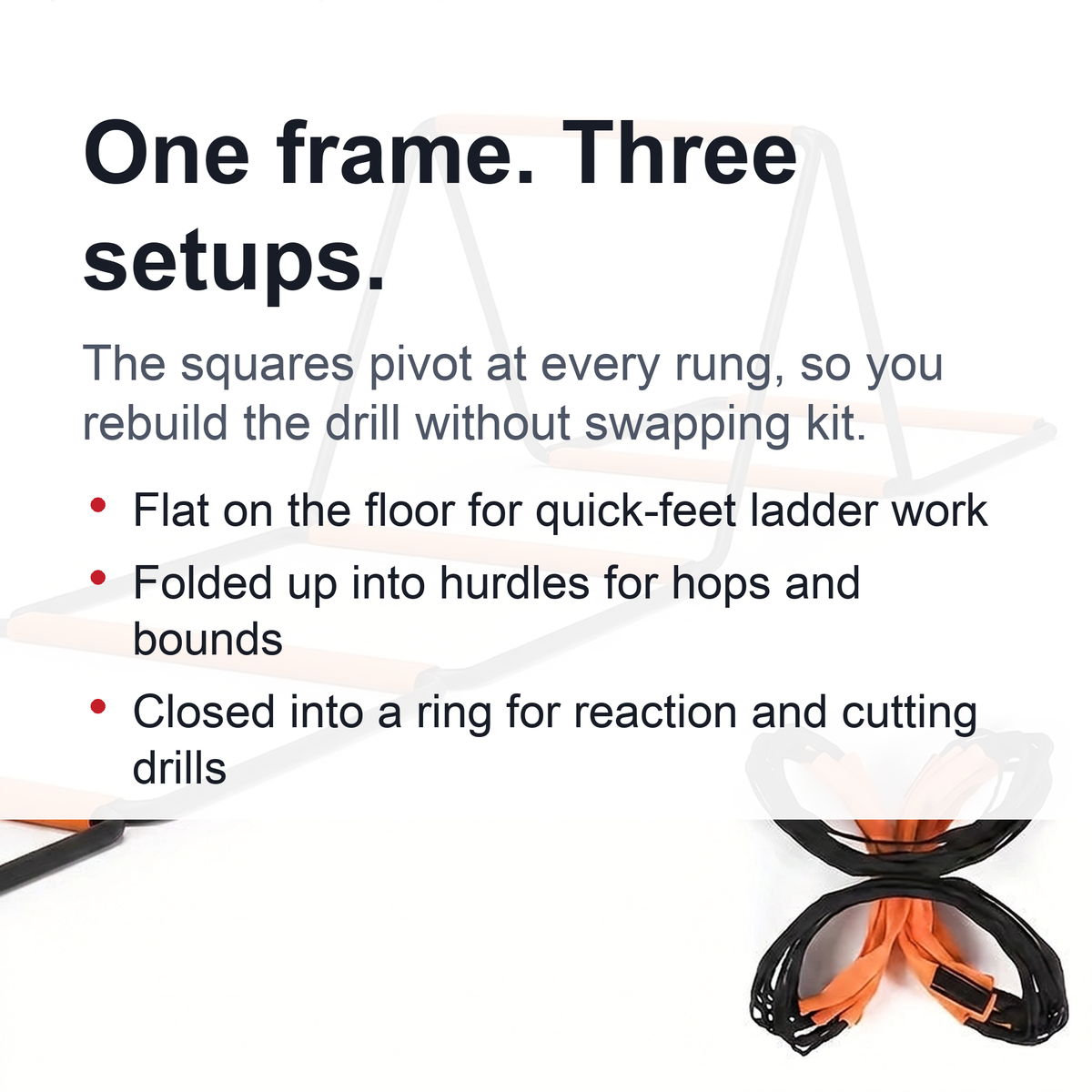 Agility Training Ladder – Foldable Multi-Functional Speed Ladder for Fitness, Jump Training, Footwork Drills & Sports Conditioning