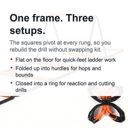 Agility Training Ladder – Foldable Multi-Functional Speed Ladder for Fitness, Jump Training, Footwork Drills & Sports Conditioning