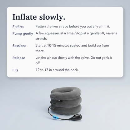 Three Layers Cervical Neck Traction Inflatable Pillow