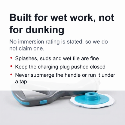 Cordless Electric Spin Scrubber — Handheld Power Cleaning Brush with Three Interchangeable Heads