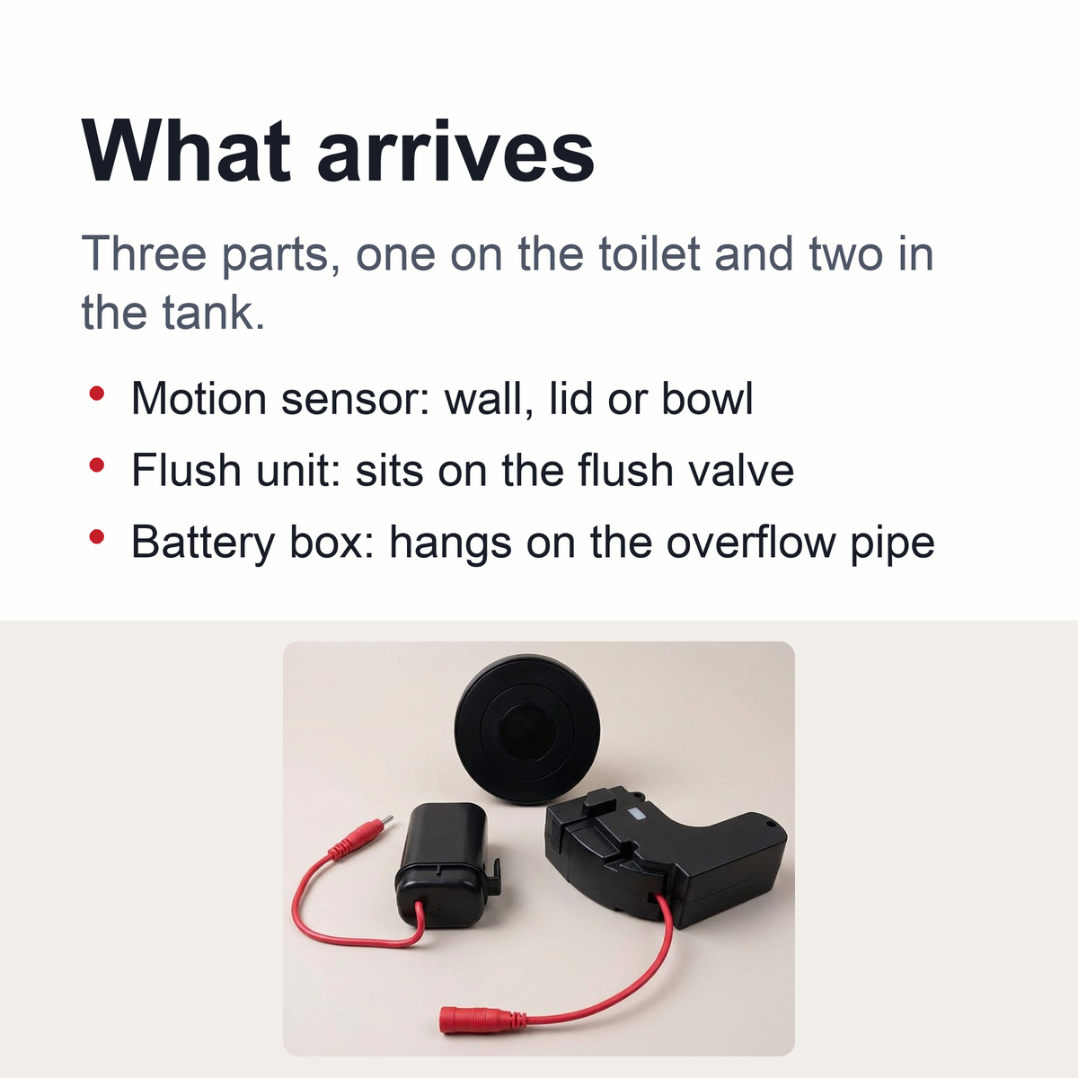 Automatic Toilet Flusher for Push-Button Toilets – Touchless Motion Sensor Flush Kit, Battery Powered
