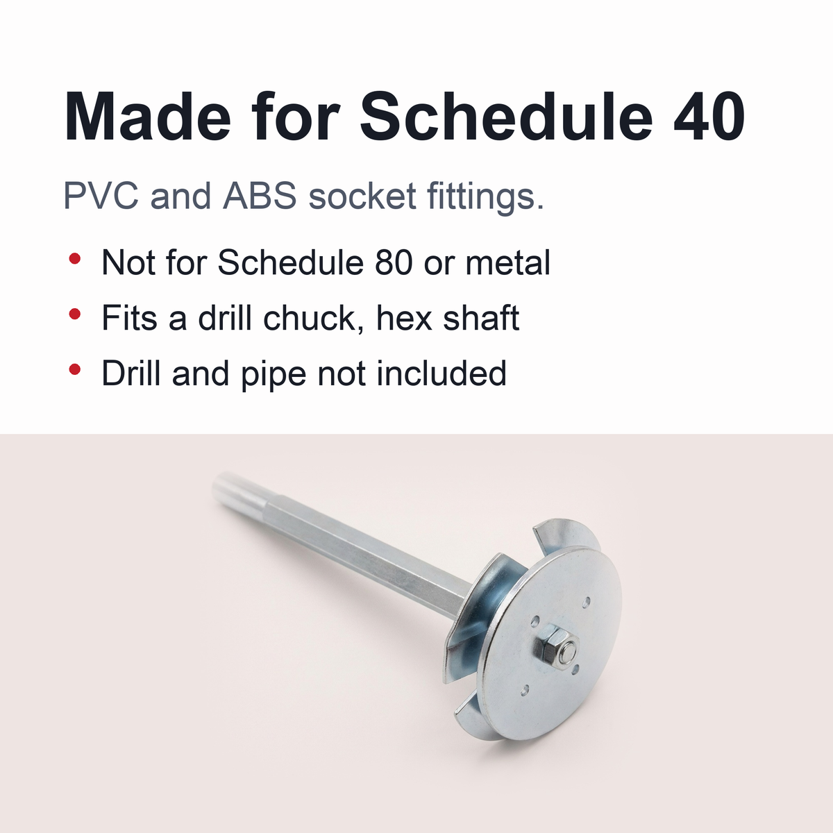 PVC Pipe Reamer Set – Plumbing Fitting Saver & PVC Socket Saver for Schedule 40 PVC and ABS