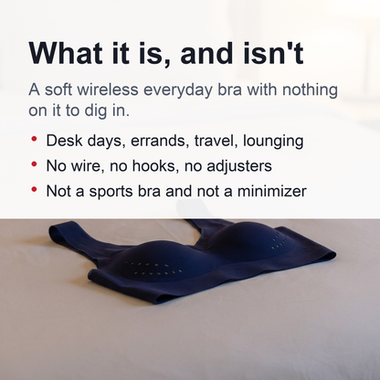 Ice Silk Seamless Wireless Comfort Bra - No Underwire, Wide Straps, Removable Pads, Non-Marking