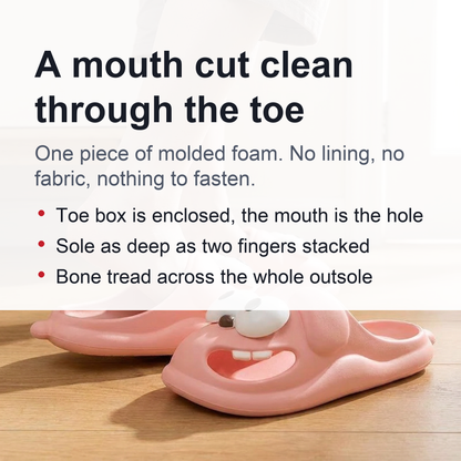 Cartoon Closed-Toe Slippers with Hole – Non-Slip Summer Slippers for Women, Perfect for Indoor Comfort and Outdoor Style